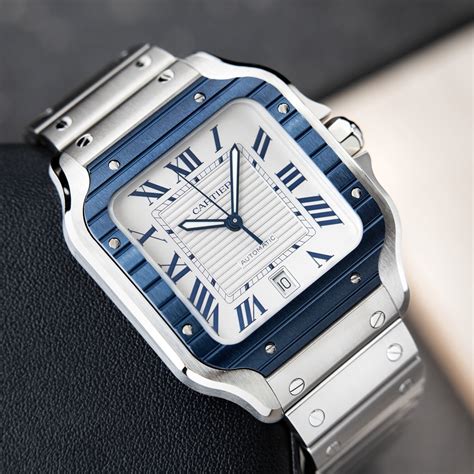 vvs cartier|cartier santos blue bezel.